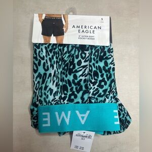 NWT American Eagle AE 4” ultra soft pocket boxer small animal print
